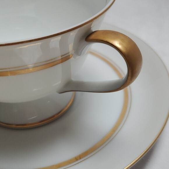 2 Teacups & Saucers Marquise by CLARIDGE - Japan - Vintage hard to find - Picture 5 of 13
